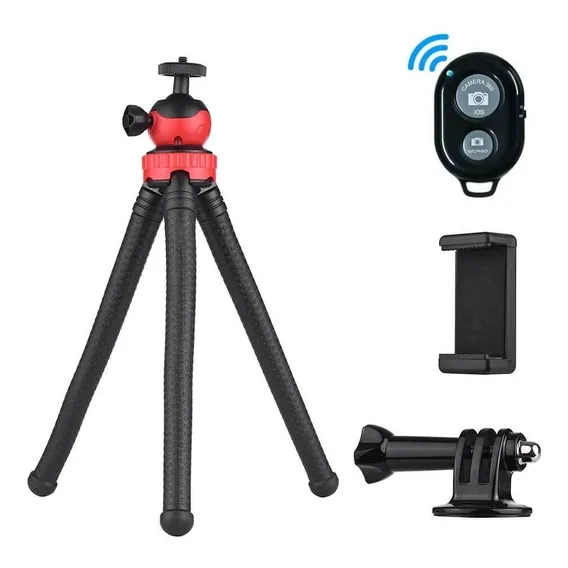 Tripé Flexível Celular / Gopro / Dslr + Controle Bluetooth Foto 1