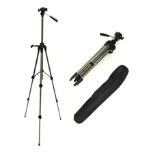 Tripé para câmera Greika Tripe 138 Greika W-f 3710 Para Cameras E Leds Smart, Suportes e Estabilizadores, Tripés para Câmeras prateado de 138cm de diâmetro Foto mini 1