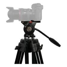 Tripé Profissional Nt-777 Cabeça Hidráulica Fluída De 1.80m Foto mini 4
