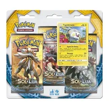 Triple Pack Carta Pokemon Sol Lua Togedemaru Eclipse Cosmico Foto  mini 1