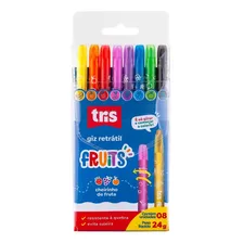 Tris giz retrátil fruits 8 cores e cheiros sortidos Foto mini 1