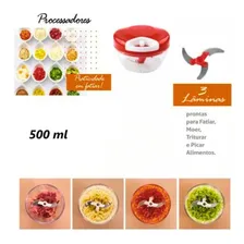 Triturador Alho Alho Manual Fatiador Legumes Processador Foto mini 4