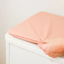 Trocador Comoda Fraldas Slim Impermeável Dobrável Para Bebês Cor Rose Foto mini  3