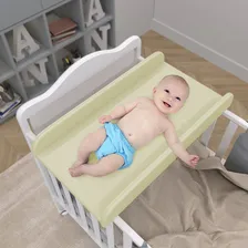 Trocador De Fraldas Almofadado Para Berço Corino Bege Liso Foto mini  2