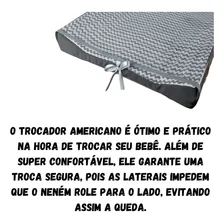Trocador Fralda Cômoda Americano Anatômico Capa Plástica Cor chevron cinza Foto mini 4