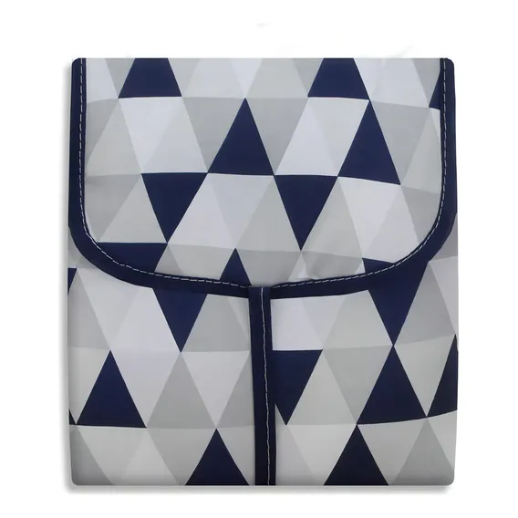 Trocador Portátil Com Bolsos Losango Marinho Foto 1
