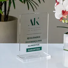 Troféu Em Acrílico Personalizado 15x20cm Cor Cristal Foto mini 4