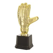 Trof茅u Melhor Goleiro Luvas Vit贸ria Com Nota!!! Cor Dourado Foto mini 1