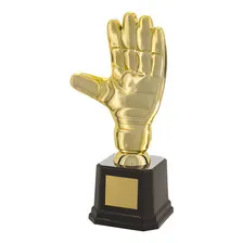 Trof茅u Melhor Goleiro Luvas Vit贸ria Com Nota!!! Cor Dourado Foto mini 2