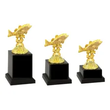 Trofeu Pescaria Kit De 3 Trofeus 19cm 17cm 14cm Foto mini 1