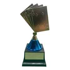 Troféus P/ Carteado Baralho Torneio Campeonato Cor Azul 2 Pç Foto mini  3