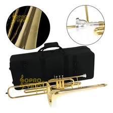 Trombone Pisto Curto Afinação Sib Schieffer Schtb 004 + Estojo Bocal Oleo Foto mini 3
