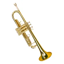 Trompete Si Bemol Sib Top Laqueado Dourado + Case Luxo Foto mini 3