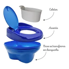 Troninho Penico Infantil Bichinhos Azul Styll Baby Foto mini 3