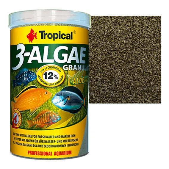 Tropical 3-algae Granulat - Pote 110g / 250ml - Ração Peixe Foto 1