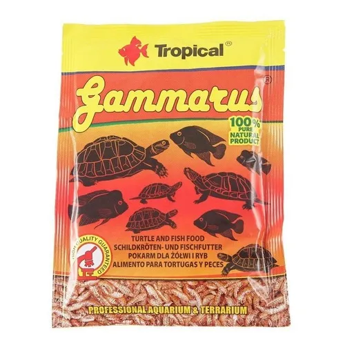 Tropical Ração Gammarus 12g Sachê Para Peixes E Tartarugas Foto 1