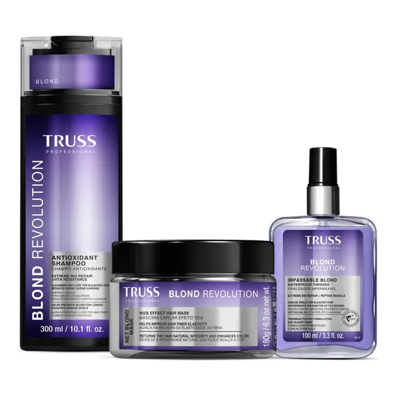 Truss Kit Blond Revolution: Shampoo + Máscara + Finalizador Foto 1