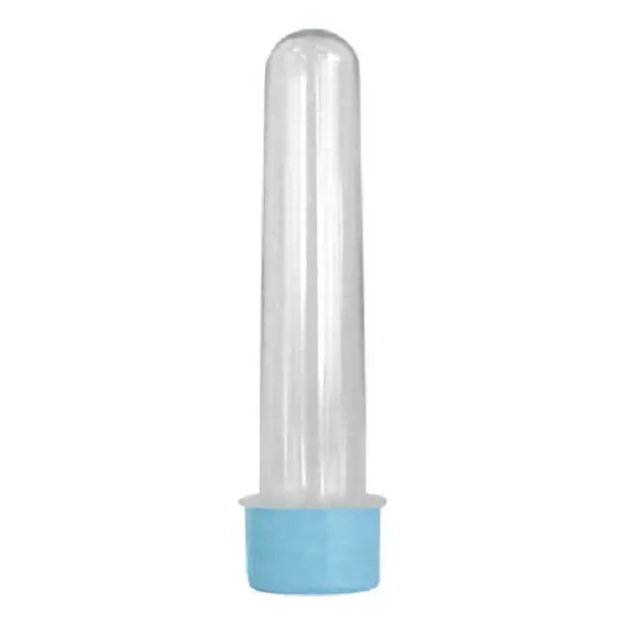 Tubete 13 Cm Tampa Azul BebĂȘ 50un Tubo De Ensaio 45ml Foto 1