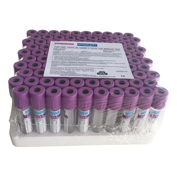 Tubo Coleta Sangue A Vacuo Reagente Edta K3 13x75mm 4ml Foto 1