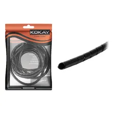 Tubo Espiral Organizador Fios Cabos 4mm 10 Mts ExpansÃvel Foto mini 1