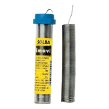Tubo estanho para solda azul 1mm Emavi - 25 gramas Foto mini 1