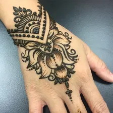 Tubo Henna Indiana Preta, Tatuagem Temporária, Sobrancelha Cor Preto Foto mini 3