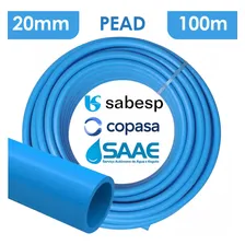 Tubo Mangueira Pead Padrão Sabesp / Copasa 20mm - 100 Metros Cor Azul Foto mini  3