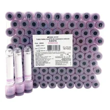 Tubo Para Coleta De Sangue A Vácuo Roxo K3edta 4ml Plástico Foto mini 1