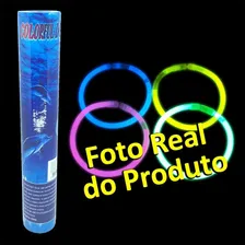 Tubo Pulseiras Neon Com 50 Pulseiras Imediato Foto mini 4