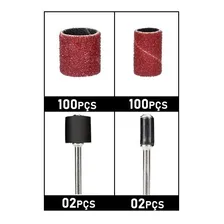 Tubos Lixa P/ Micro Retifica Dremel - 204 Pçs Foto mini 3