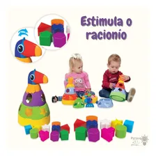 Tucano Didático Empilha Encaixa Balança Mercotoys Cor Colorido Foto mini 3