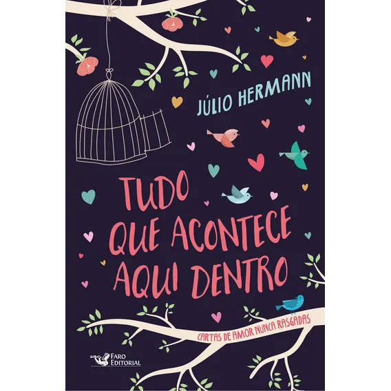 Tudo o que acontece aqui dentro: Cartas de Amor Nunca Rasgadas, de Hermann, Júlio. Editorial Faro Editorial Eireli, capa mole em português, 2018 Foto 1