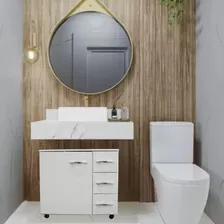 Tudo para decorar armário baixo banheiro cor branco móvel Tudo Para Decorar Foto mini 4