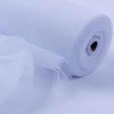 Tule Tecido 2,40 Largura Peça Com 6 Metros Branco Cor Tule Branco Desenho Do Tecido Liso Foto  mini 1