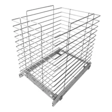 Tulha 32,5cm Cromado Cesto Roupa Embutir Armário Lavanderia Foto mini 1