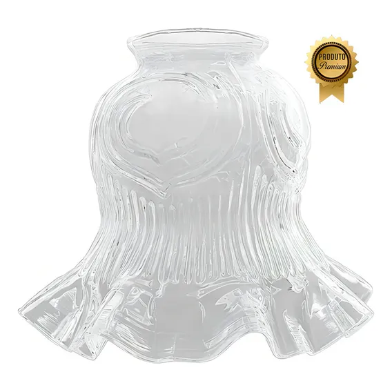 Tulipa Caracol Com Colar Transparente Para Pendentes Lustres e Abajures Antigos Foto 1