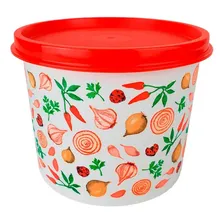 Tupper Redondinha Floral 500ml Tupperware Cor Tempero Caseiro Foto mini 2