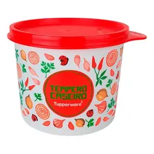Tupper Redondinha Floral 500ml Tupperware Cor Tempero Caseiro Foto mini 1