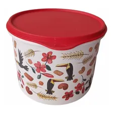 Tupperware Biscoito Caixa Mantimento Floral 2,4litros Foto mini 3