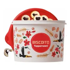 Tupperware Biscoito Caixa Mantimento Floral 2,4litros Foto mini 1