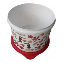 Tupperware Biscoito Caixa Mantimento Floral 2,4litros Foto mini 4