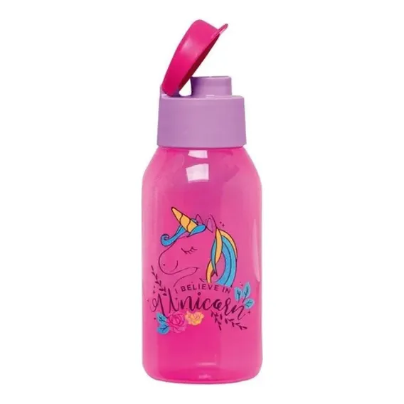 Tupperware Eco Tupper Garrafa Unic贸rnio Rosa 350ml Foto 1