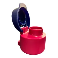 Tupperware Garrafa Eco Tupper Plus 500ml Cordinha Tampa Flip Cor Azul Jeans Foto mini 2