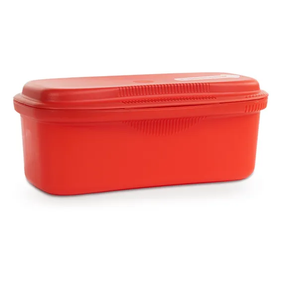 Tupperware - Instant Massa Retangular 1,9l -para Micro-ondas Cor Vermelho Foto 1