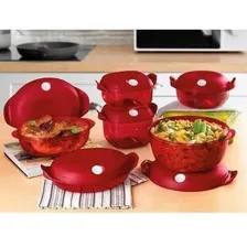 Tupperware Kit Bea Pda Cristal Pop Policarbonato Cor Vermelho Foto mini 2