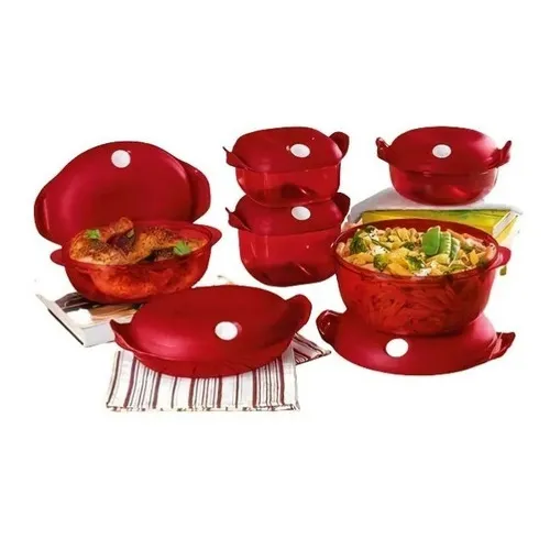 Tupperware Kit Bea Pda Cristal Pop Policarbonato Cor Vermelho Foto 1