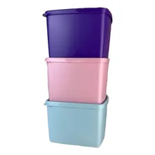 Tupperware® | Kit Jeitoso Freezer 800ml - Roxo + Aquamarine + Algodão Doce Foto mini 3