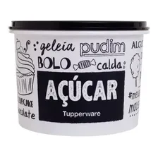 Tupperware Mantimento Tupper Caixa Açúcar 1,4 Kg (1,7l) Cor Preto E Branco Foto  mini 1