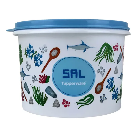 Tupperware Porta Mantimento Caixa Floral Sal 1,3kg Foto 1