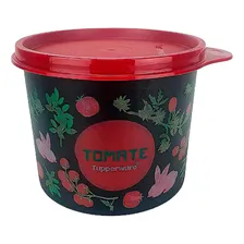 Tupperware Pote Redondinha 500ml Molho de Tomate Floral Foto mini 1
